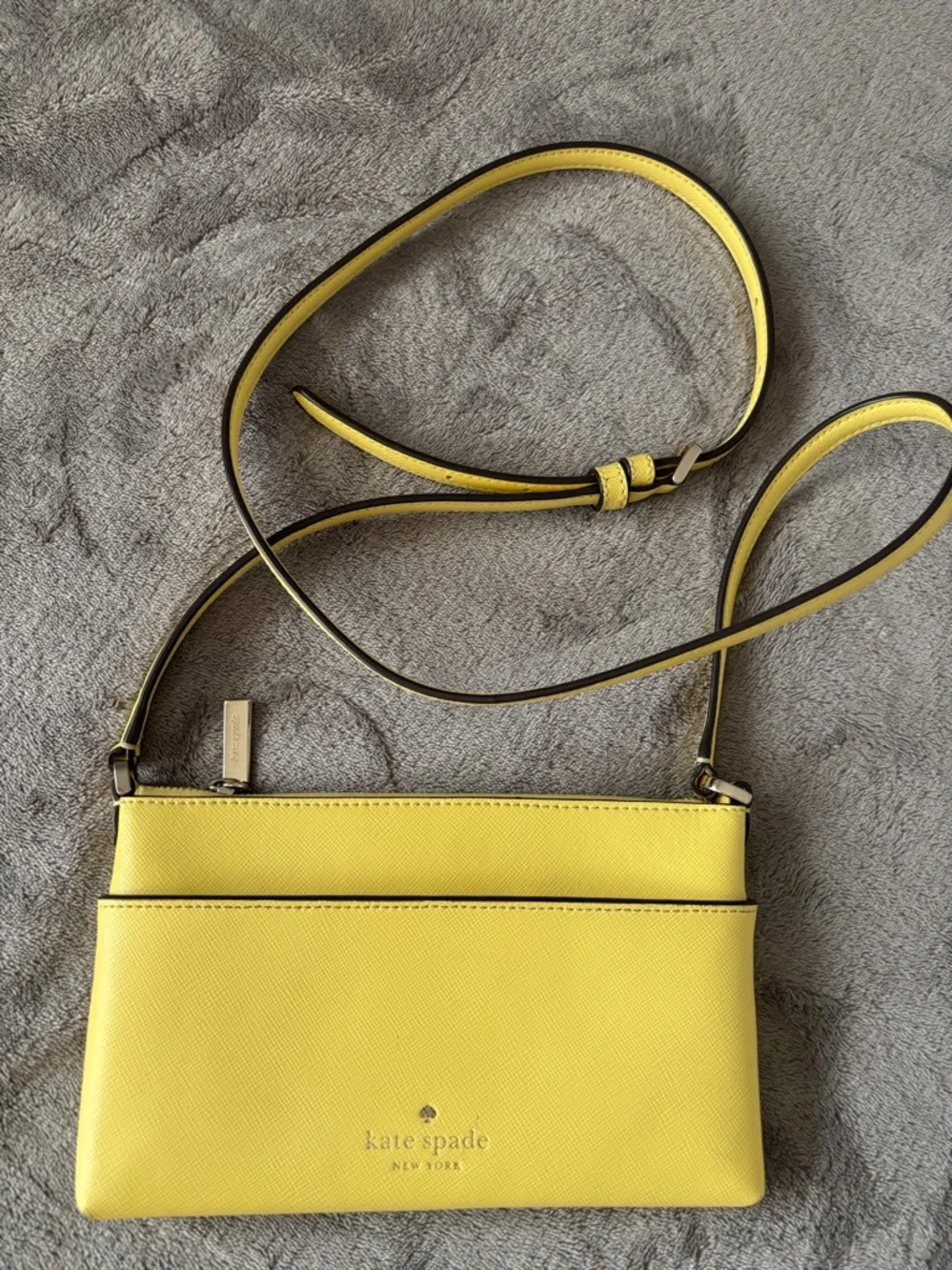 Kate Spade‎ Sadie Saffiano Leather Top Zip Yellow Crossbody Bag